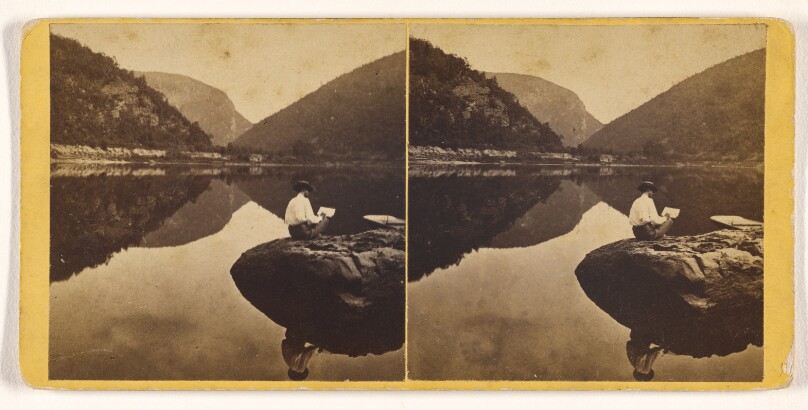 Delaware River Gap, from the Bed of the River, Pennsylvania.