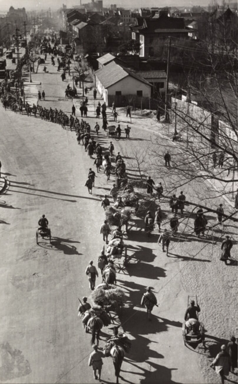 Chinese Nationalist Troops Retreating through Nanking
