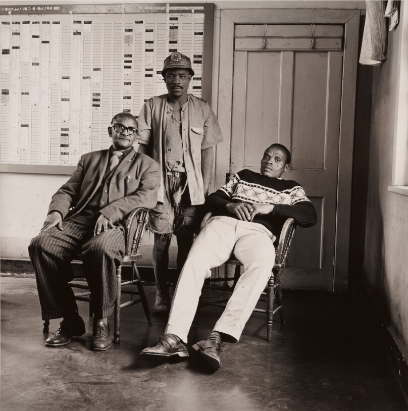 Time Office Clerks and a Miner, City Deep Gold Mine, Johannesburg