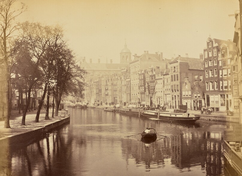 [Canal View with the Royal Palace in the Distance, Amsterdam]