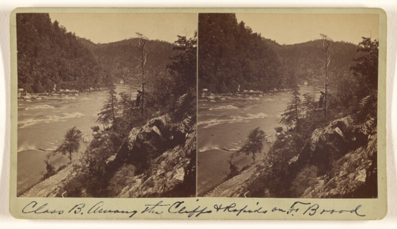 [Among the Cliffs & Rapids on French Broad, North Carolina]