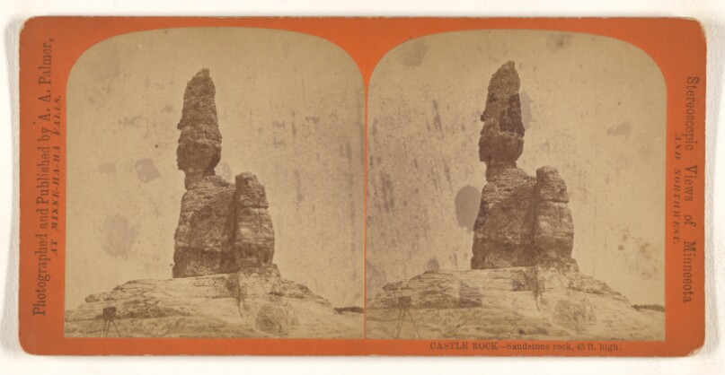 Castle Rock - Sandstone rock, 45 ft. high. [Minnesota]