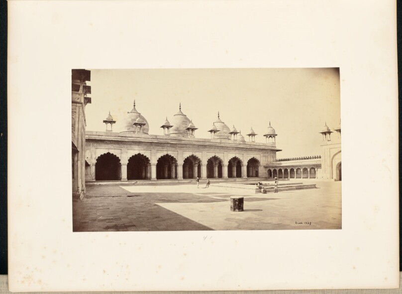 Agra; Quadrangle of the Motee Musjid (Pearl Mosque)