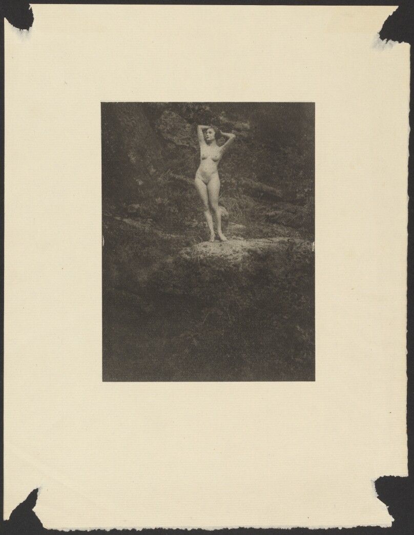 [Female Nude Standing on Rocks]
