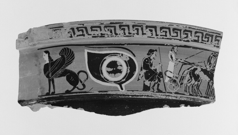 Attic Black-Figure Volute Krater Fragment