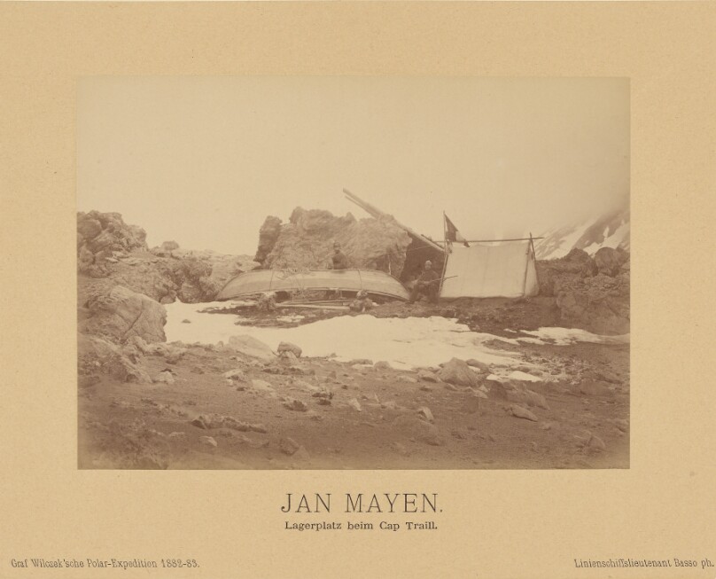 Jan Mayen, Lagerplatz beim Cap Traill