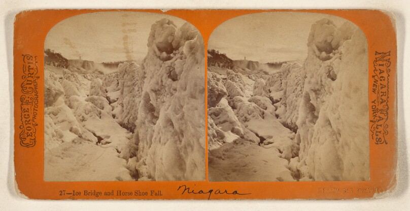 Ice Bridge and Horse Shoe Fall. [Niagara Falls, New York]