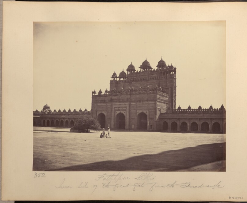 Futtehpore Sikri. Inner Side of the Great Gate from the Quadrangle