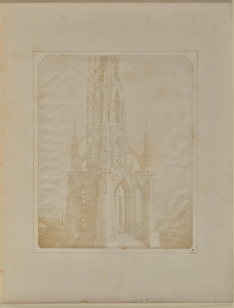 Sir Walter Scott's Monument, Edinburgh; as it appeared when nearly finished, in October 1844