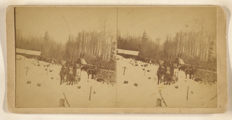 [Snow scene, Katahdin Iron Works, Maine]