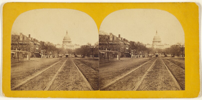 Pennsylvania Avenue and U.S. Capitol.