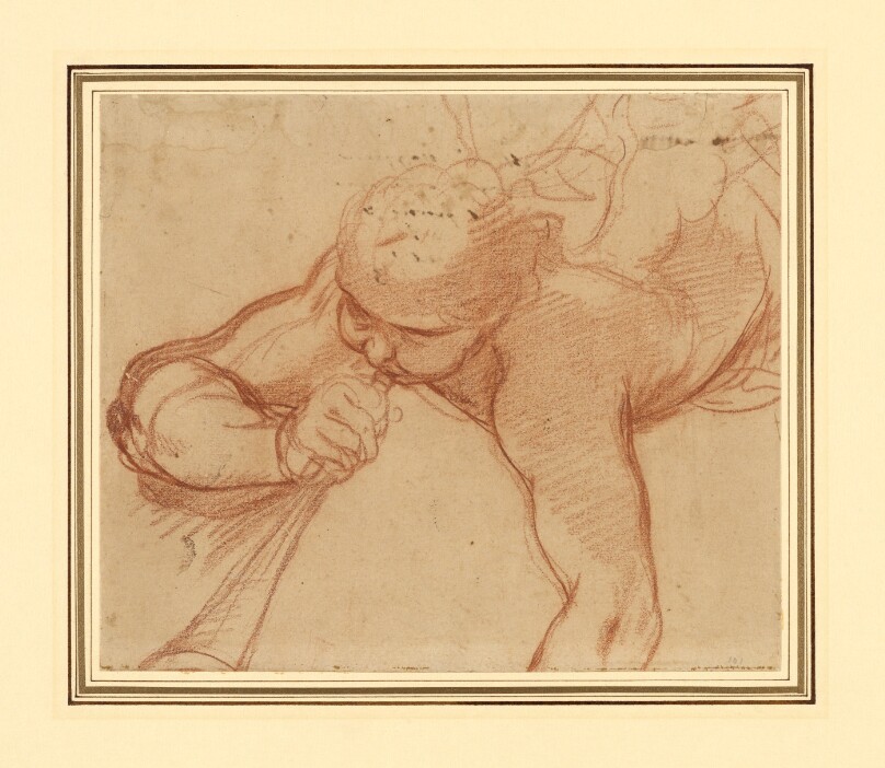An Angel Blowing a Trumpet (recto); The Virgin and Child with Kneeling Saints (verso)
