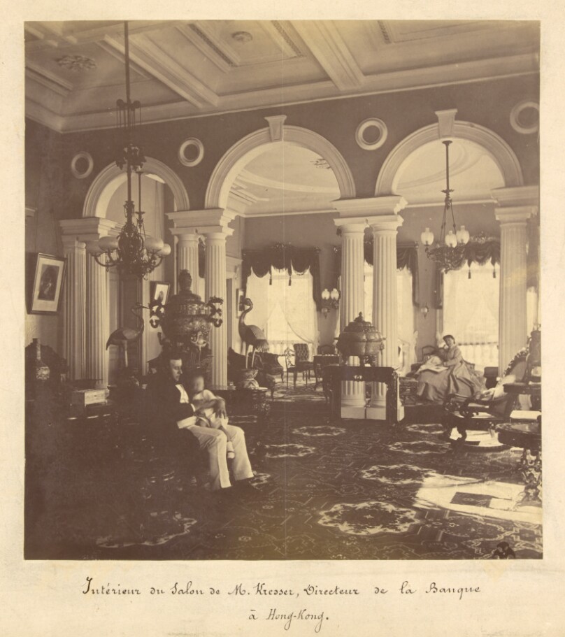 Interior of the Salon of Mr. Victor Kresser, Director of the Hong Kong Bank