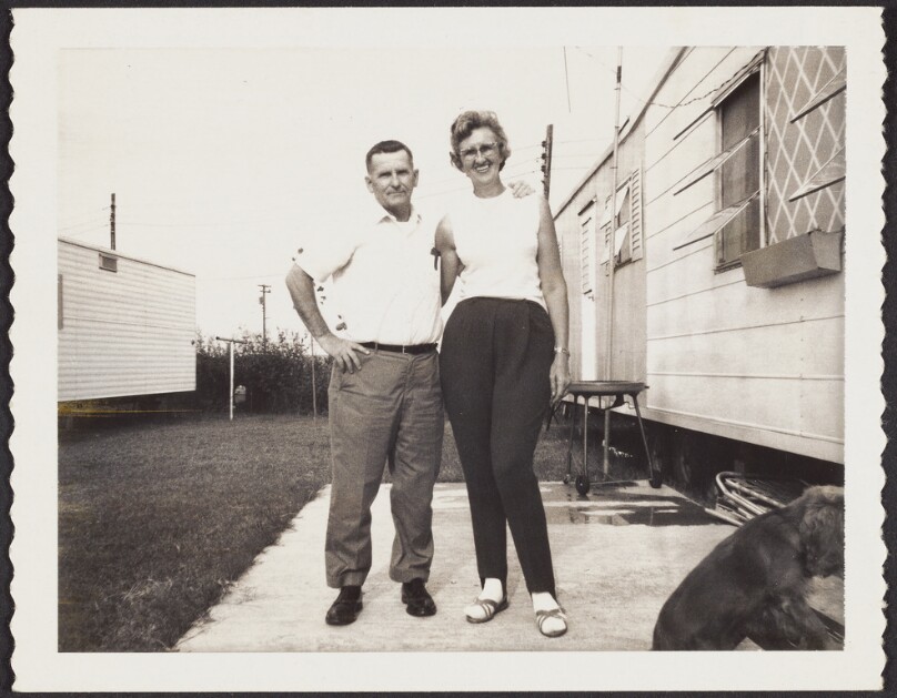 [Man and woman standing together]