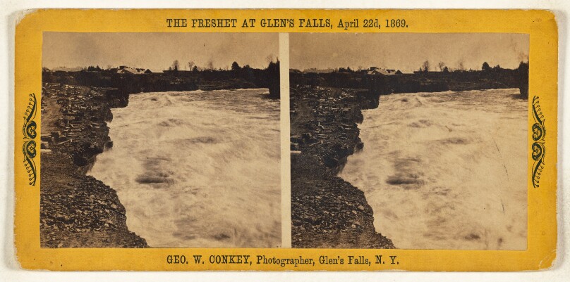 The Freshet at Glen's Falls, April 22nd, 1869.