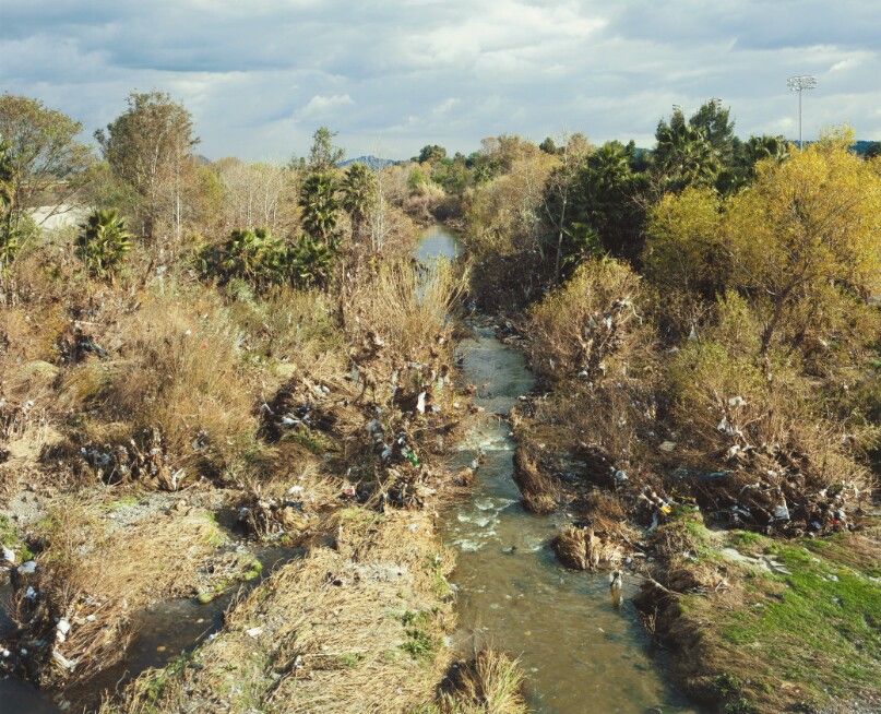 The Los Angeles River Near Victory Boulevard, Reseda