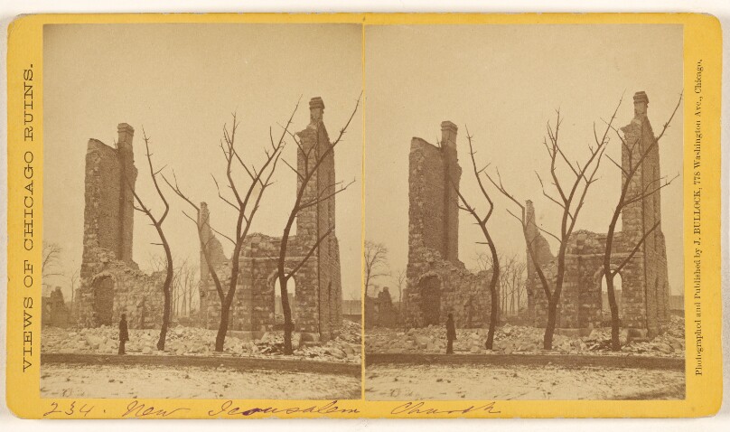 [New Jerusalem Church, Ruins of the Chicago Fire, 1871]