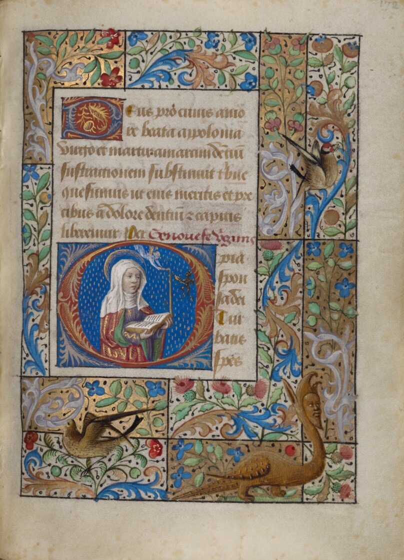 Initial O: Saint Geneviève