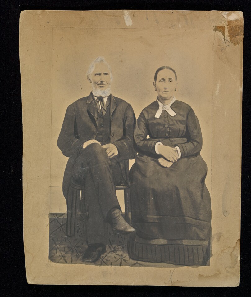 [Portrait of a seated couple]