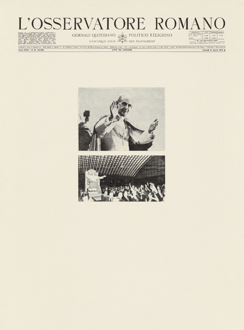 Osservatore Romano, March 17 - May 10, 1978 (Detail)