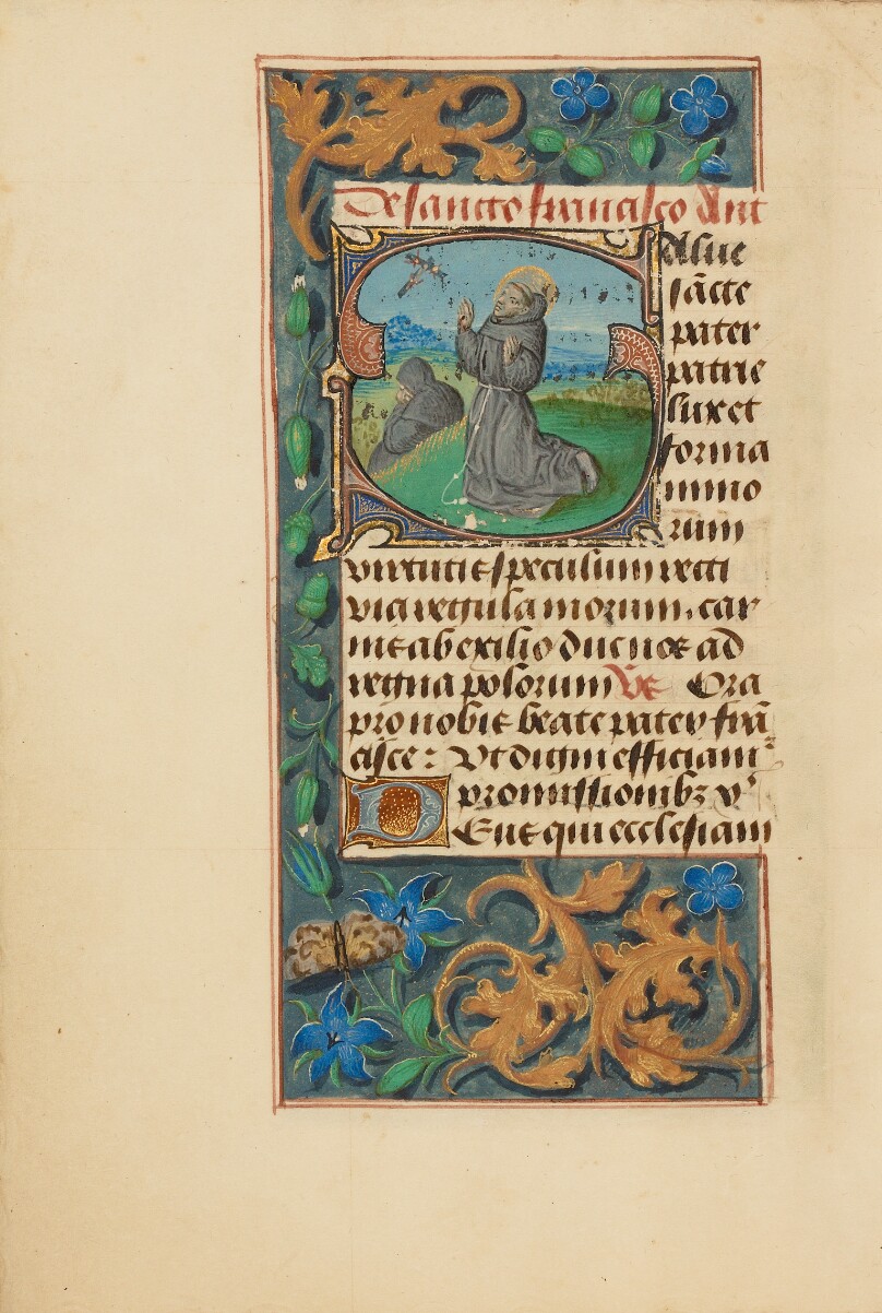 Initial S: The Stigmatization of Saint Francis