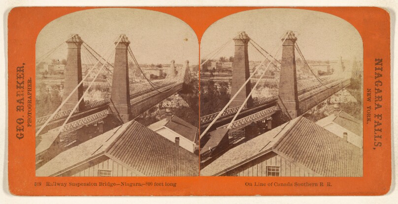 Railway Suspension Bridge - Niagara - 800 feet long[.] On Line of Canada Southern R.R.