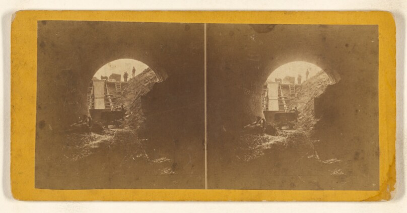West Entrance of Arch, looking out. [Hoosac Tunnel Route]