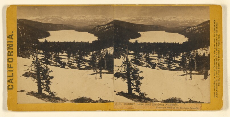 Donner Lake and Eastern Summit, From the Road on the Western Summit.