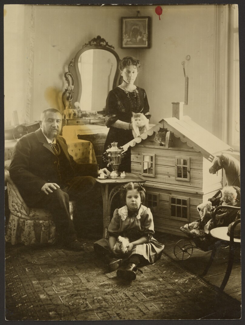 Alexander Kuprin [famous Russian writer] with his family