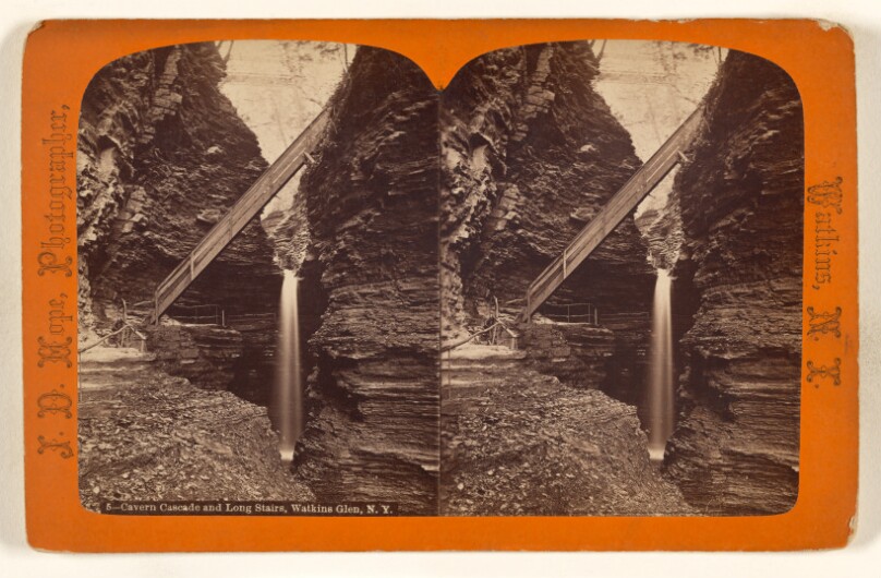 Cavern Cascade and Long Stairs, Watkins Glen, N.Y.