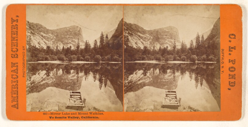 Mirror Lake and Mount Watkins. Yo Semite Valley, California.