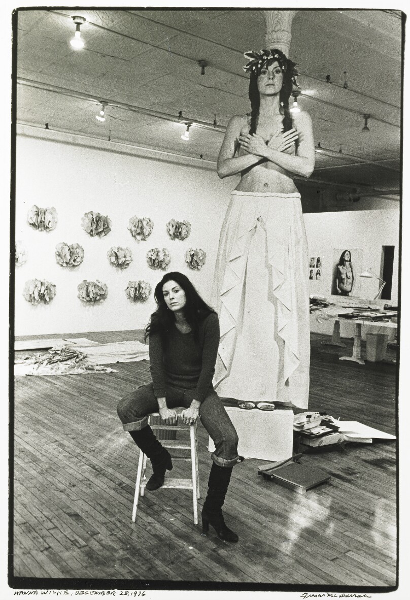 Hannah Wilke with Her Art