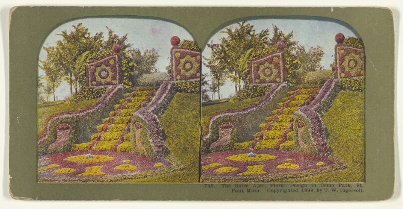 The Gates Ajar, Floral Design in Como Park, St. Paul, Minn.