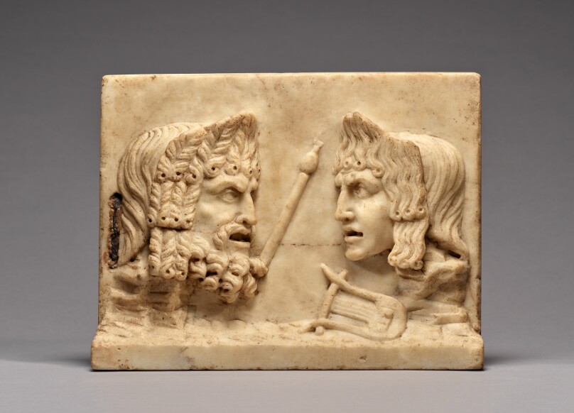 Double-Sided Relief with Theater Masks
