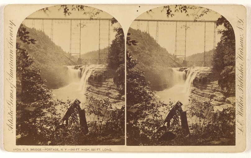 Iron R.R. Bridge - Portage, N.Y. - 240 ft. High, 820 ft. Long.