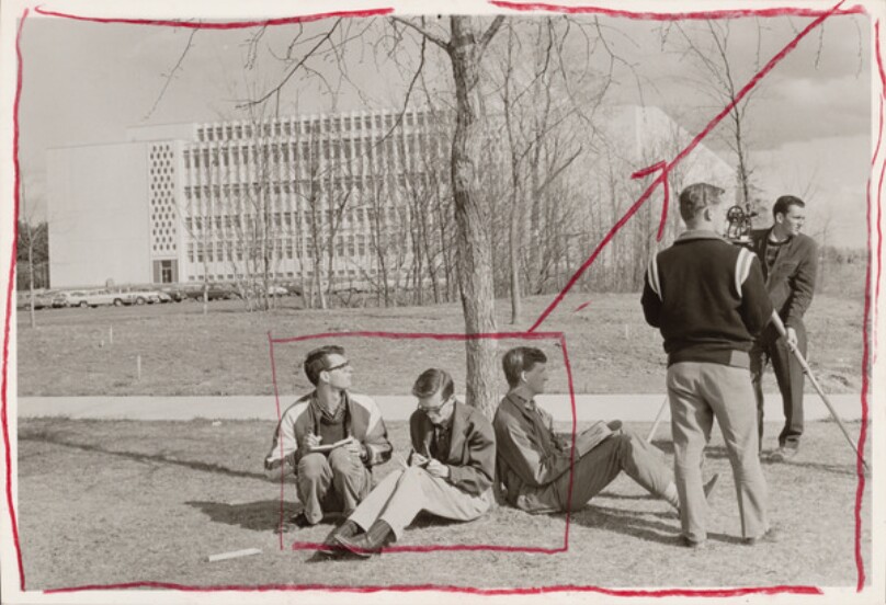 [Five College Students Surveying]