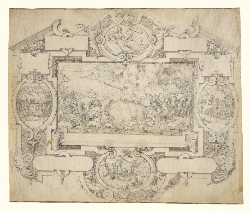 The Destruction of Pharaoh's Army and Other Scenes within a Cartouche