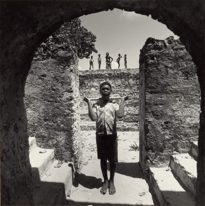 Black Boy in Ruins of Sugar Plantation, Bahamas