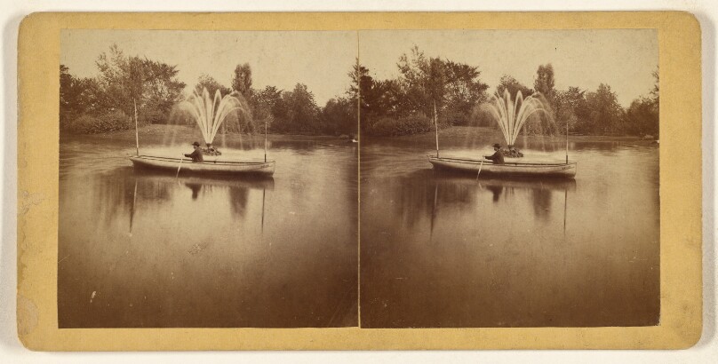Boatriding on lake. [Lafayette Park, St. Louis, Missouri]