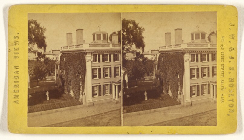 [Exterior view of a house, probably at Salem, Mass.]