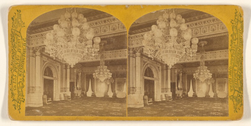 [Unidentified room at the White House with large chandeliers]