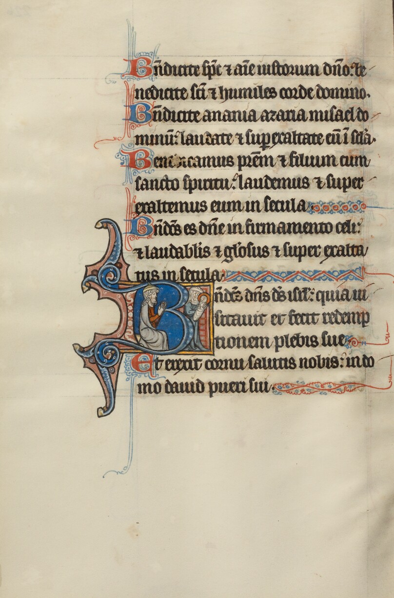 Initial B: A Jew Praying and the Virgin and Child