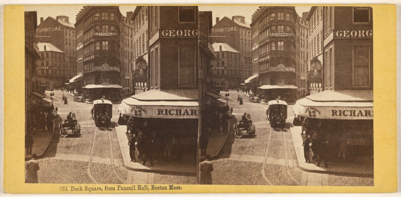 Dock Square, from Fanueil Hall, Boston Mass.