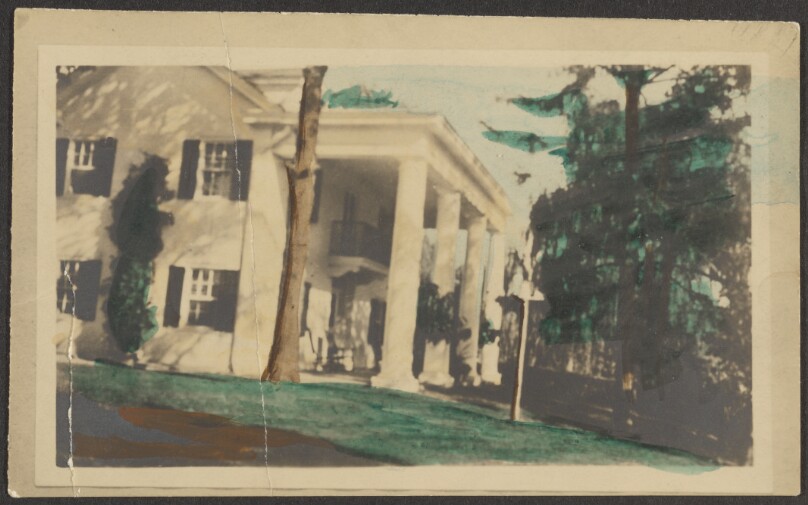 [House with columned porch]