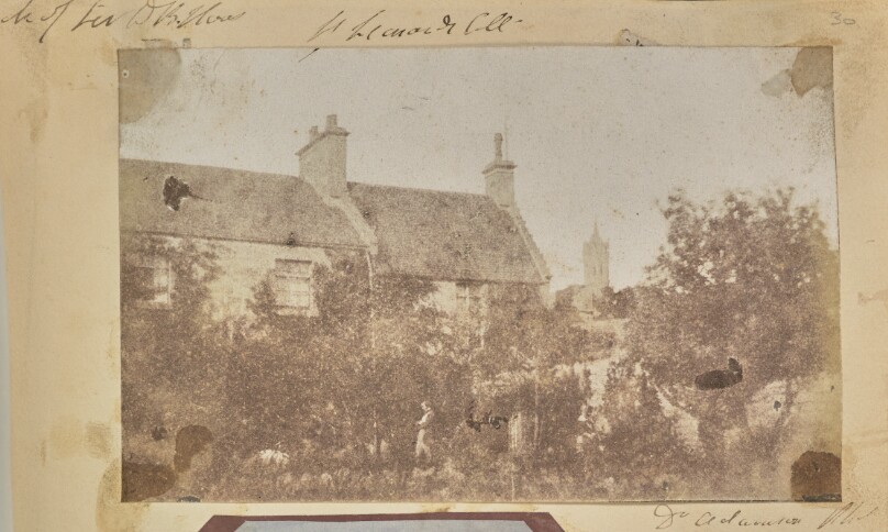 Sir David Brewster's garden with the West Tower of the Cathedral in the background.