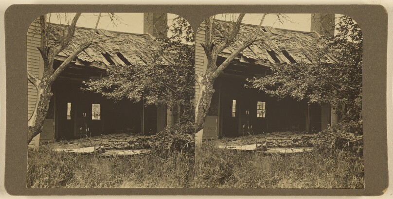 [Damaged house]