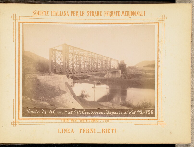 Ponte di 40 metri sul Velino, presso Repasto, al chilometro 22 + 758