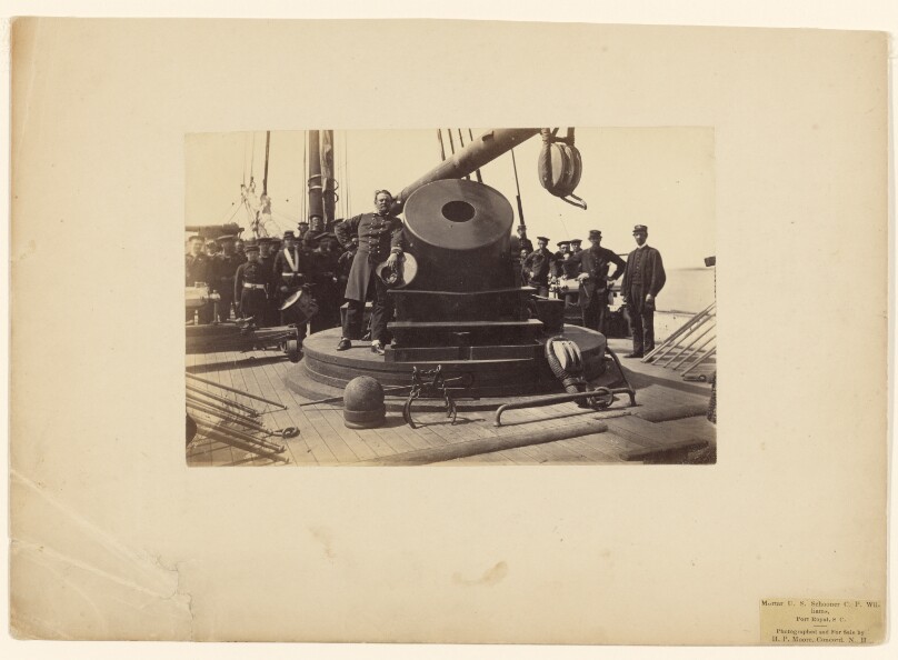 Mortar [on the] U.S. Schooner C.P. Williams, Port Royal, S.C.