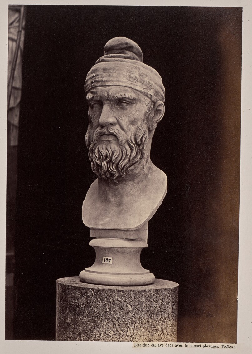 [Bust of an Enslaved Dacian Man Wearing a Phyrgian Cap]