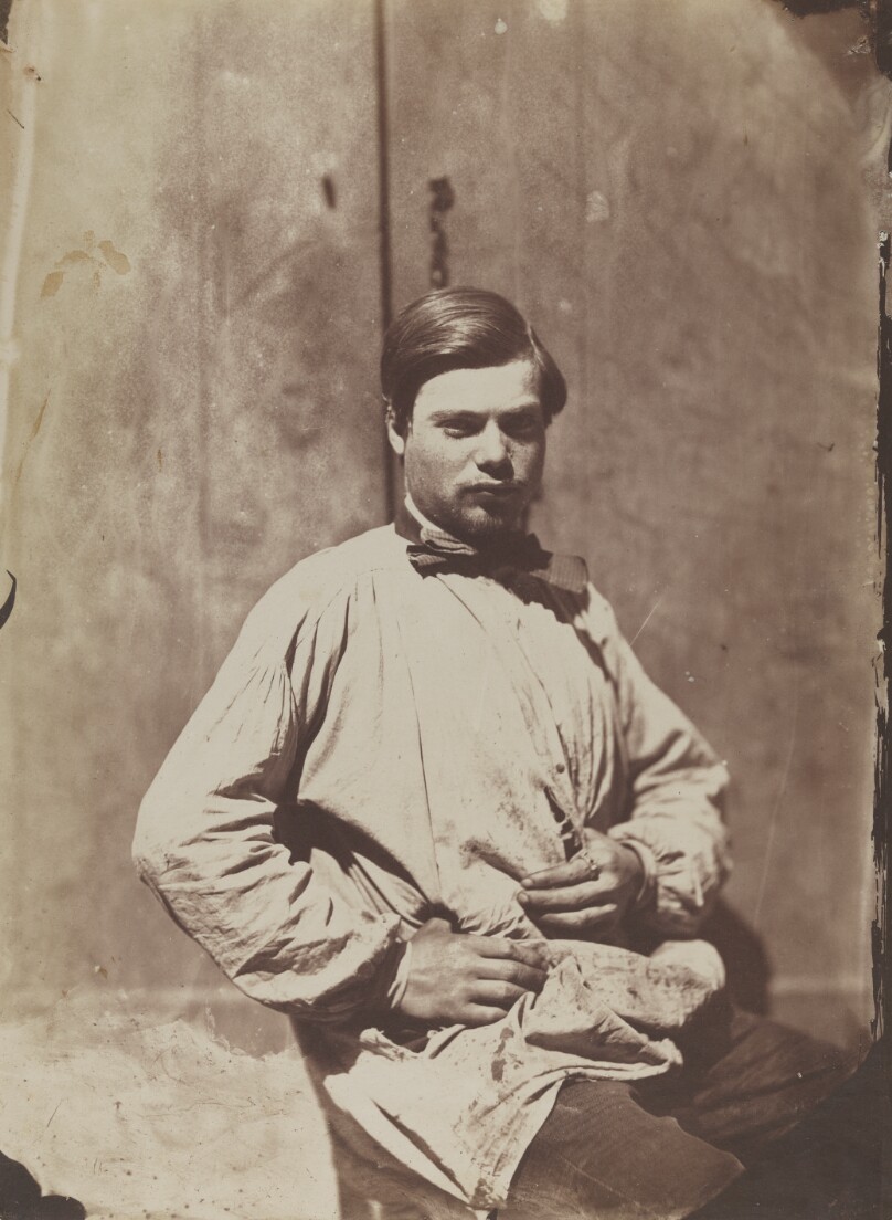 Portrait d'un jeune homme en blouse